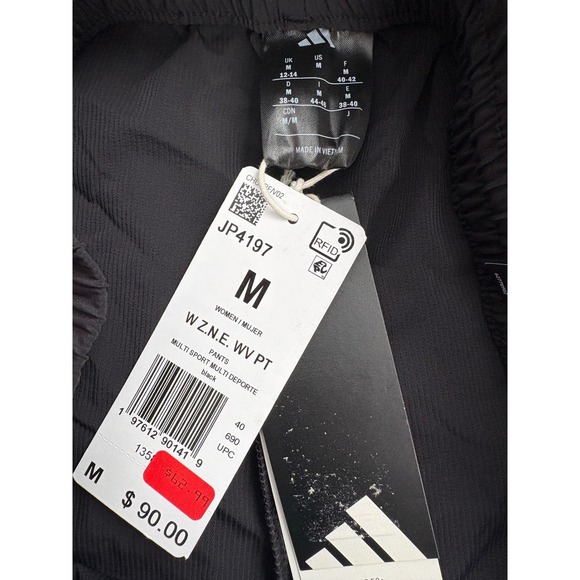 NWT Adidas Womens Z.N.E. Woven Pant - Medium - Black - Picture 5 of 5